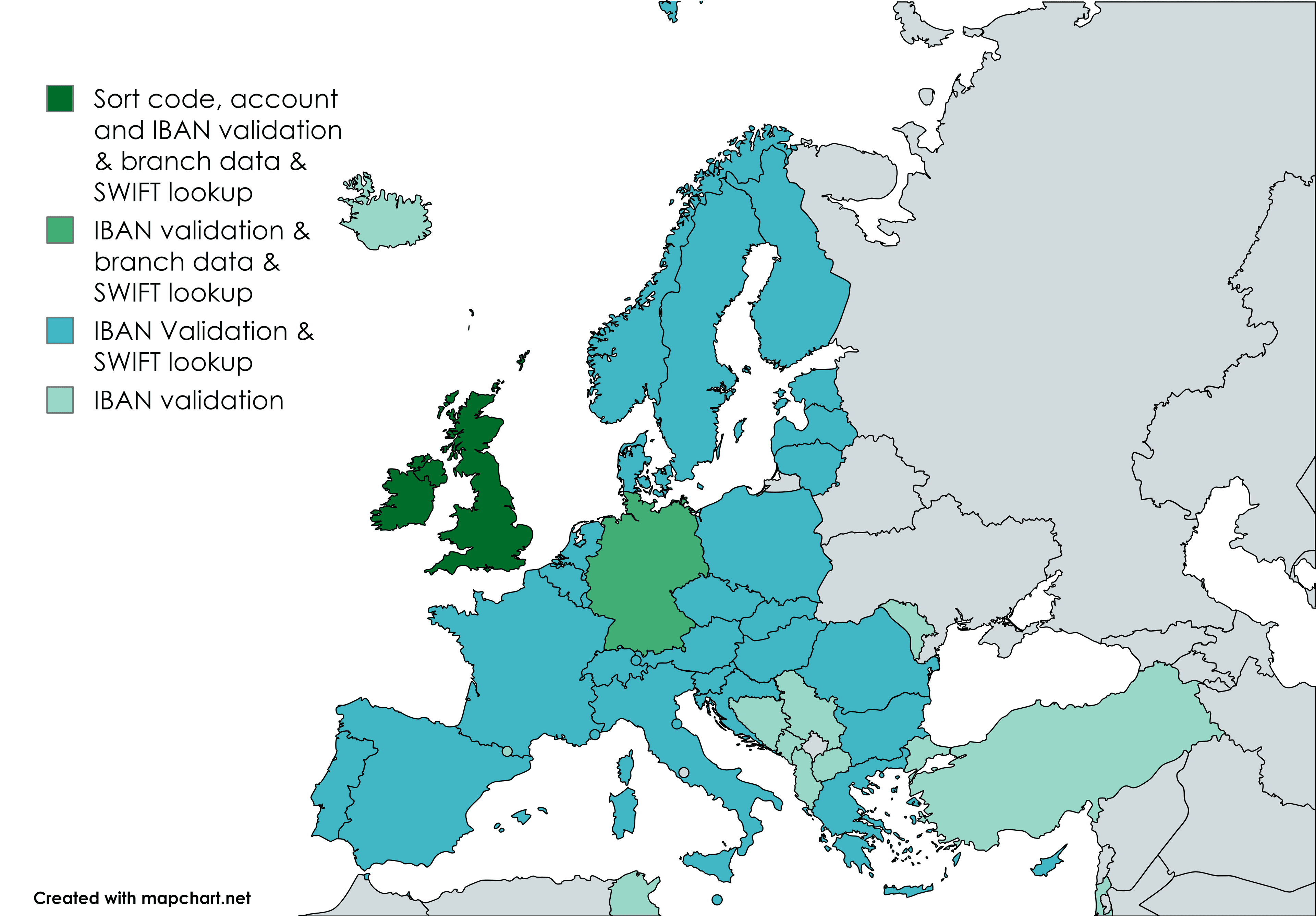 Mintly's coverage of European countries